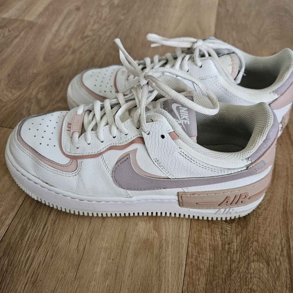 Nike Women's Air Force 1 Low Shadow White Amethyst Ash‎ Pink CI0919-113 Size 8.5